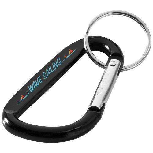 Sleutelhanger met karabijnhaak black solid