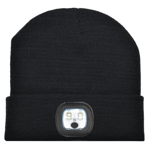 Gebreide muts met ledlamp