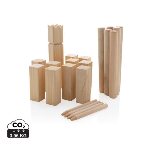 Houten kubb-set bruin