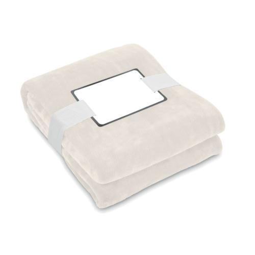 RPET fleecedeken Logan 280 grams beige