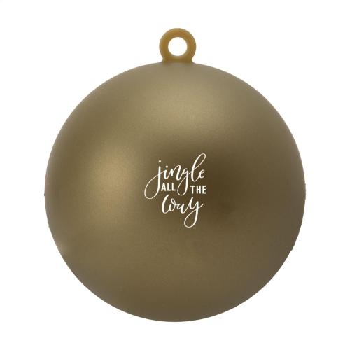 Kerstbal gerecycled kunststof goud