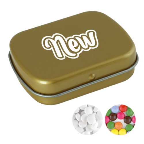 Snoepdoosje plat goud