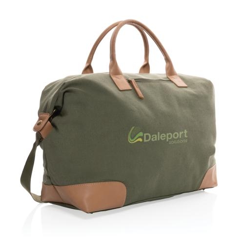 Grote weekendtas van canvas groen