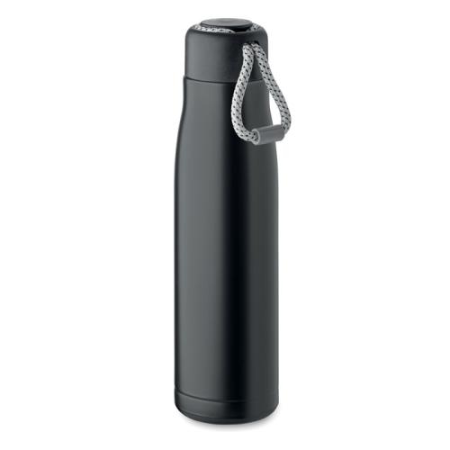 RVS dubbelwandige fles 500 ml Cordle zwart