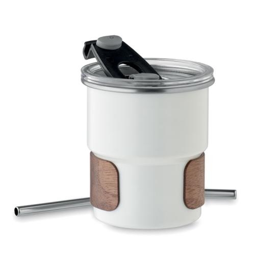 Enkelwandige beker 260 ml Mate wit