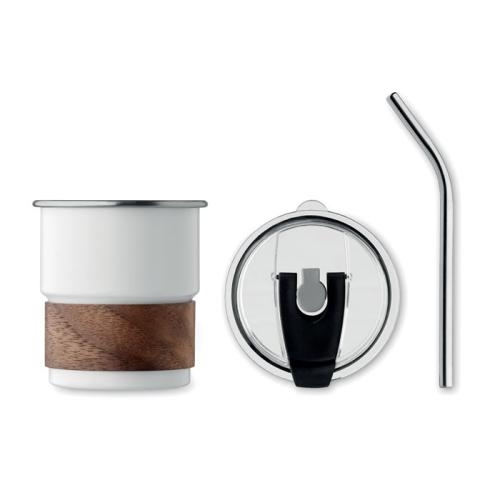 Enkelwandige beker 260 ml Mate wit