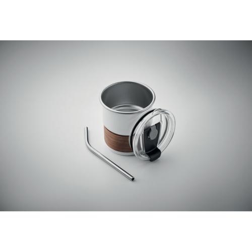 Enkelwandige beker 260 ml Mate wit