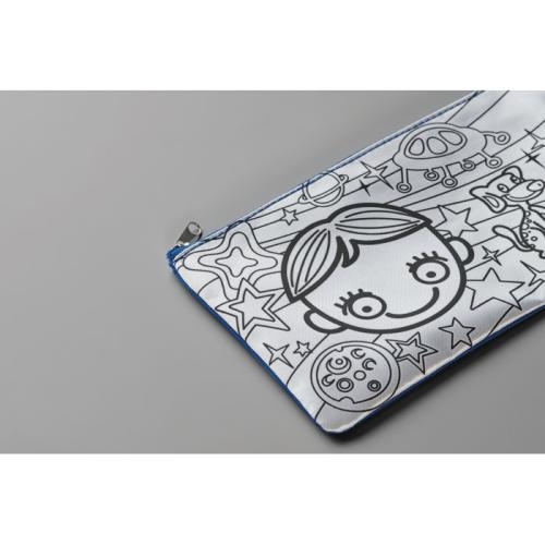 Etui met stiften Kiddo royal blue
