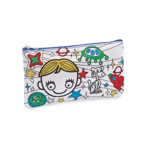 Etui met stiften Kiddo royal blue