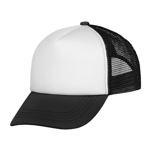 Kinderpet trucker zwart/wit