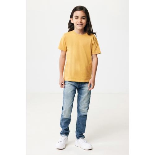 Iqoniq Koli kids gerecycled katoenen T-shirt geel,34