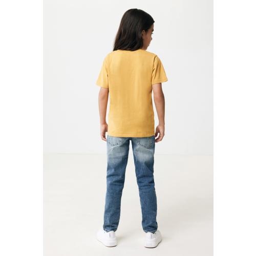 Iqoniq Koli kids gerecycled katoenen T-shirt geel,34