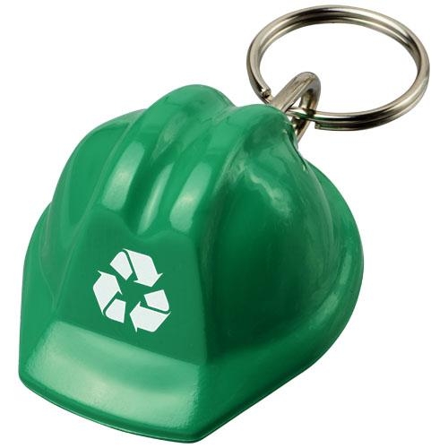 Kolt gerecyclede sleutelhanger helm groen