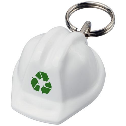 Kolt gerecyclede sleutelhanger helm wit