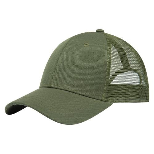 Trucker cap medium profile curved peak olijfgroen
