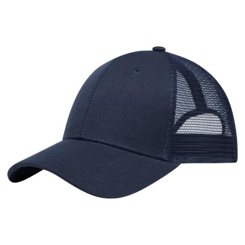 Trucker cap medium profile curved peak navy