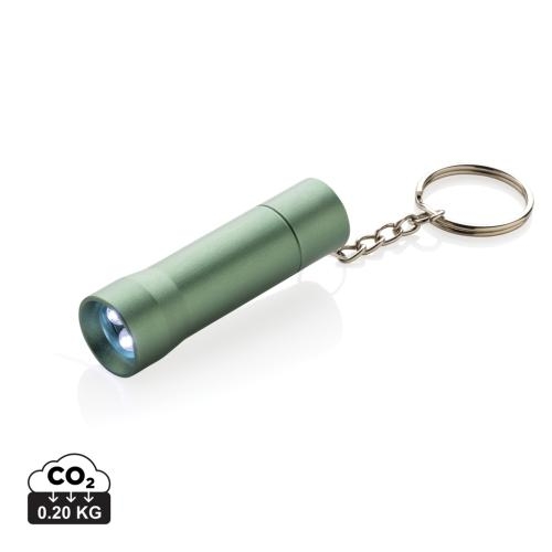 RCS gerecycled aluminium sleutelhanger zaklamp Flash groen