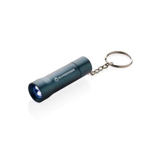 RCS gerecycled aluminium sleutelhanger zaklamp Flash blauw