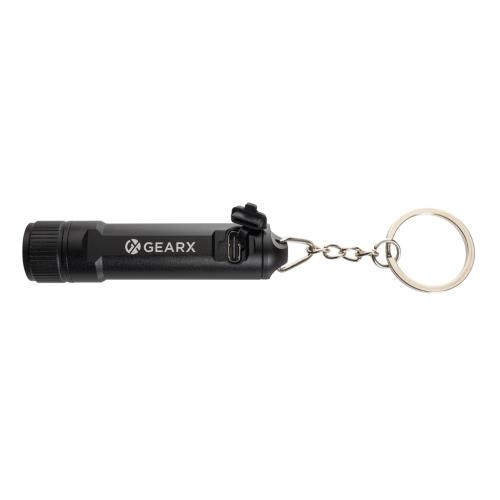 Gear X oplaadbare ultra felle zaklamp zwart