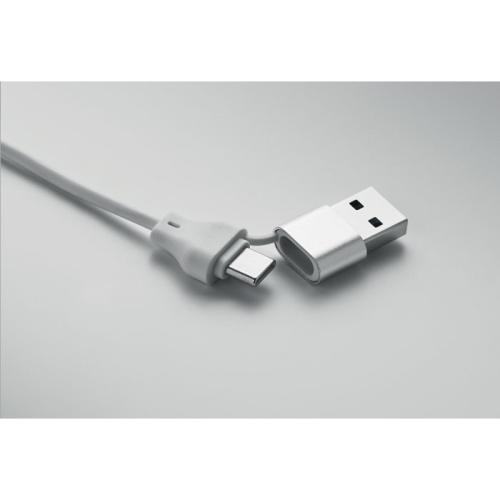 Sleutelhanger 4-in-1 60W kabel wit