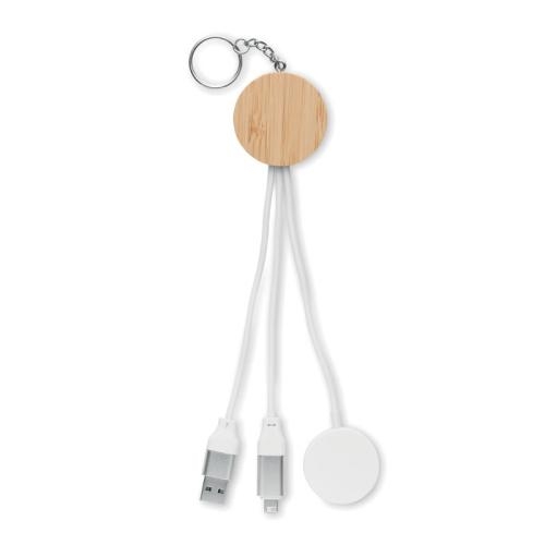 Sleutelhanger 4-in-1 60W kabel wit