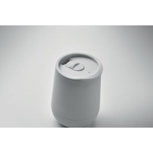 Dubbelwandige to-go beker 300 ml wit