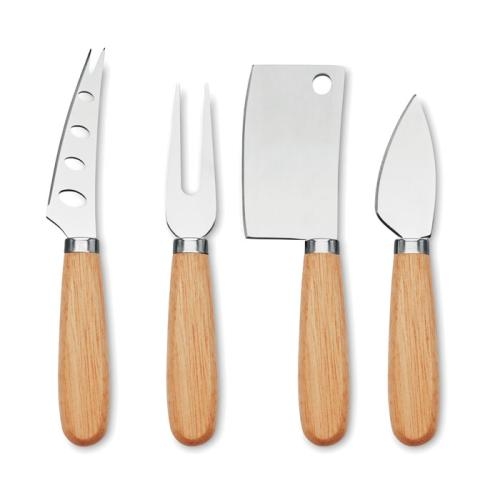 4 kaasmessen Camembert hout