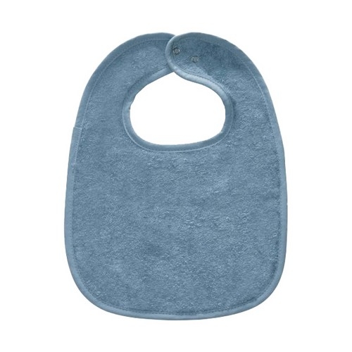 Slabbetje met drukknopen blauw