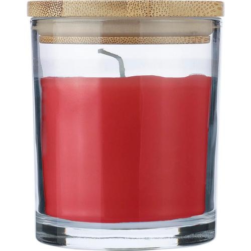 Glazen kaars Riven rood