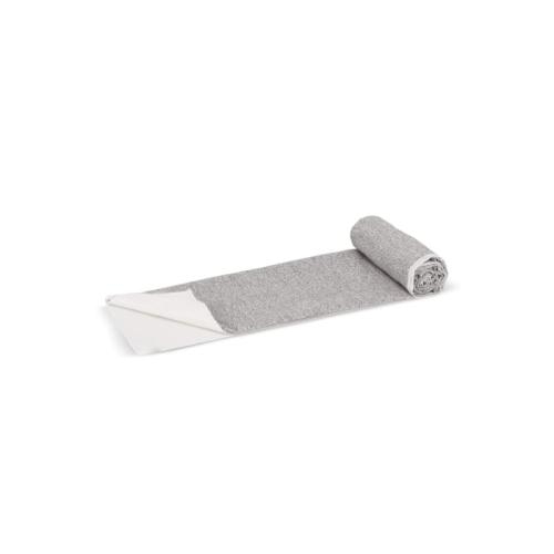 Sneldrogende full-colour handdoek R-PET 70x140 wit/grijs