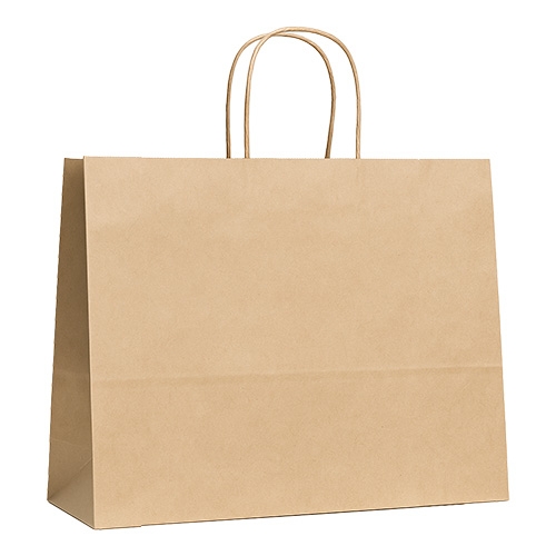 Premium papieren tas A3 liggend bruin