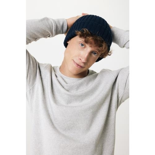 Kennedi AWARE™ Polylana®beanie brede rib donkerblauw