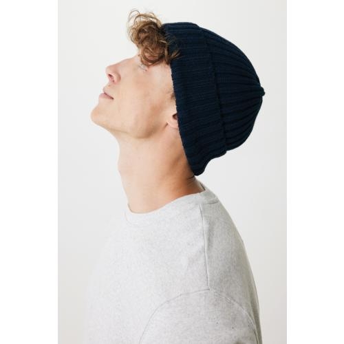 Kennedi AWARE™ Polylana®beanie brede rib donkerblauw