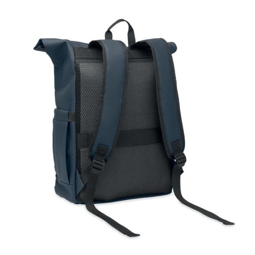 Rolltop laptop rugzak 600D Bangkok roll blauw