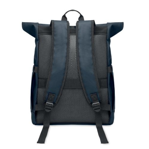 Rolltop laptop rugzak 600D Bangkok roll blauw