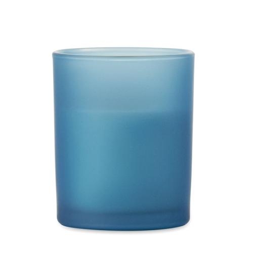 Plantaardige waskaars 80gr Kivas wood blauw