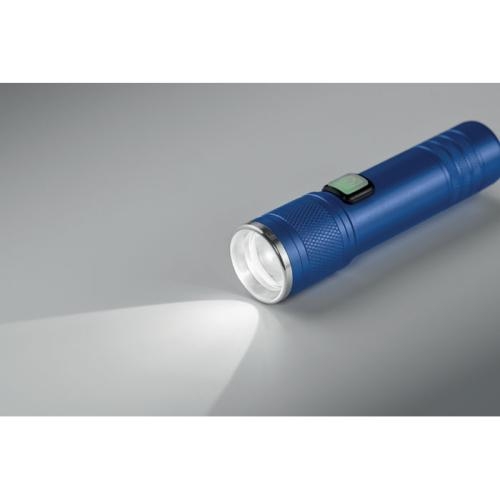 Oplaadbare COB zaklamp Flashra blauw