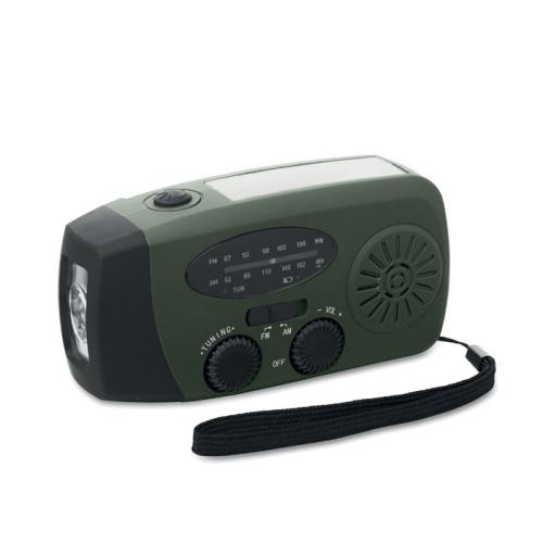 Noodradio met LED-lamp Onda donker marinegroen