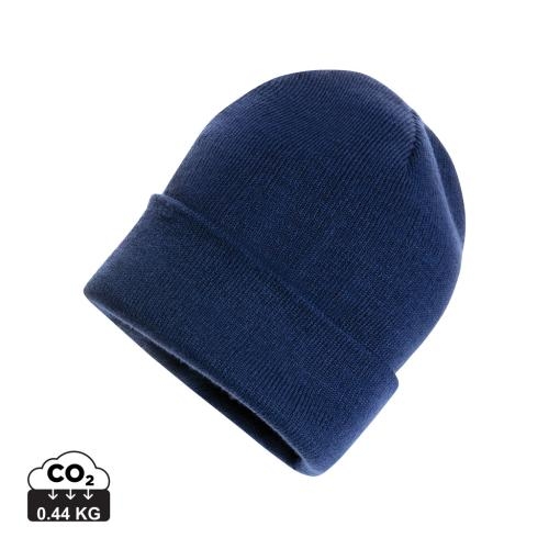 Klassieke omslagbeanie blauw