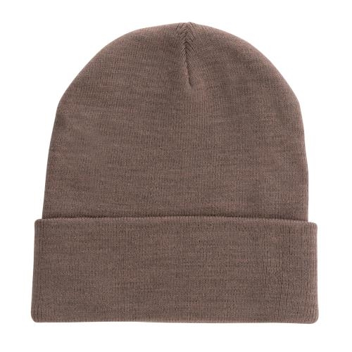 Klassieke omslagbeanie bruin