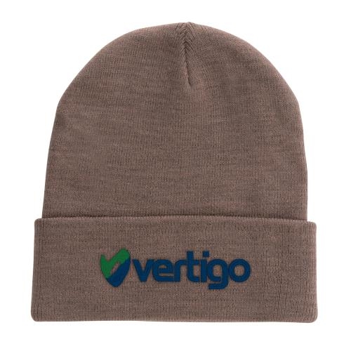 Klassieke omslagbeanie bruin