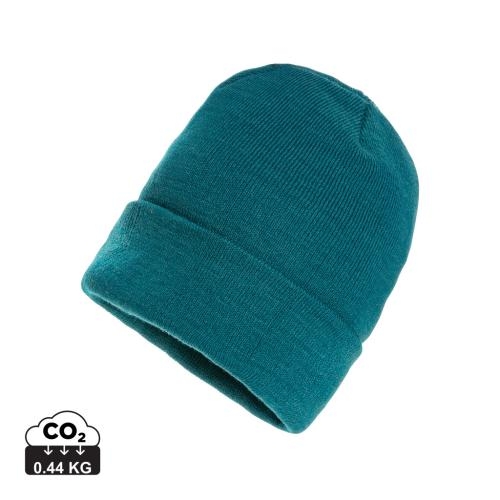 Klassieke omslagbeanie donkergroen