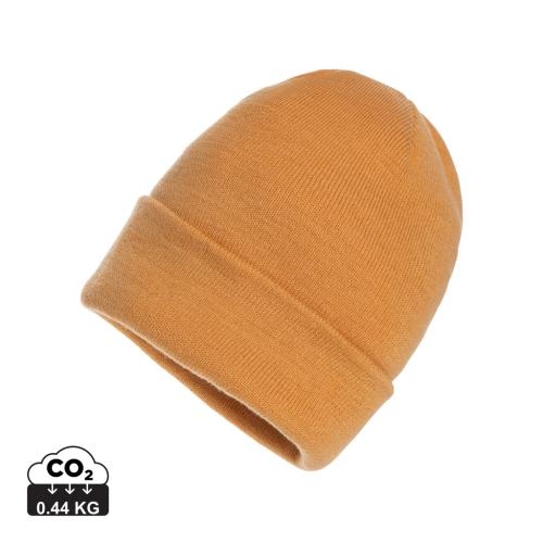Klassieke omslagbeanie oranje