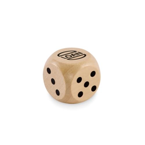 Houten dobbelsteen 3 cm Dadin hout