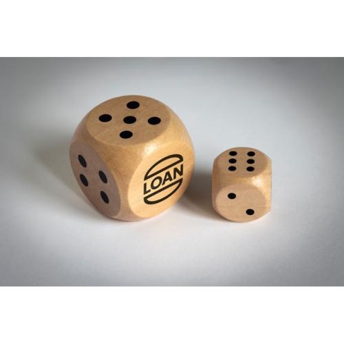 Houten dobbelsteen 3 cm Dadin hout