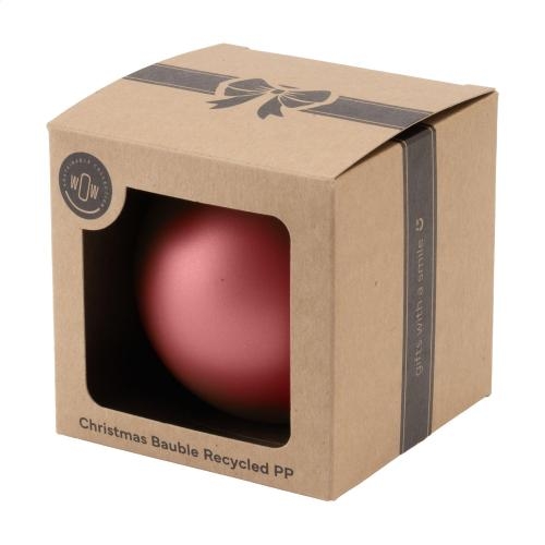 Kerstbal Ø7 cm in geschenkdoos rood