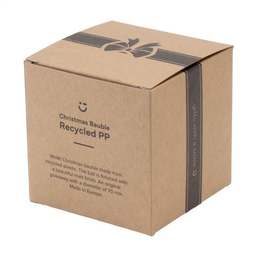 Kerstbal Ø7 cm in geschenkdoos zilver