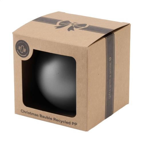 Kerstbal Ø7 cm in geschenkdoos zilver