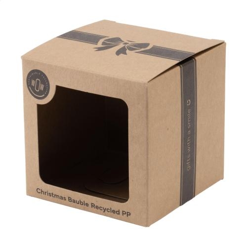 Kerstbal Ø7 cm in geschenkdoos zilver