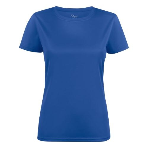 Printer Run T-shirt dames blauw,l